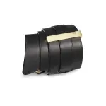 Spartiate Black Leather Cuff Accessories Bracelet Coveti