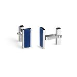ursul (2) Monogramme Silver Blue Cufflinks Men exclusive Coveti