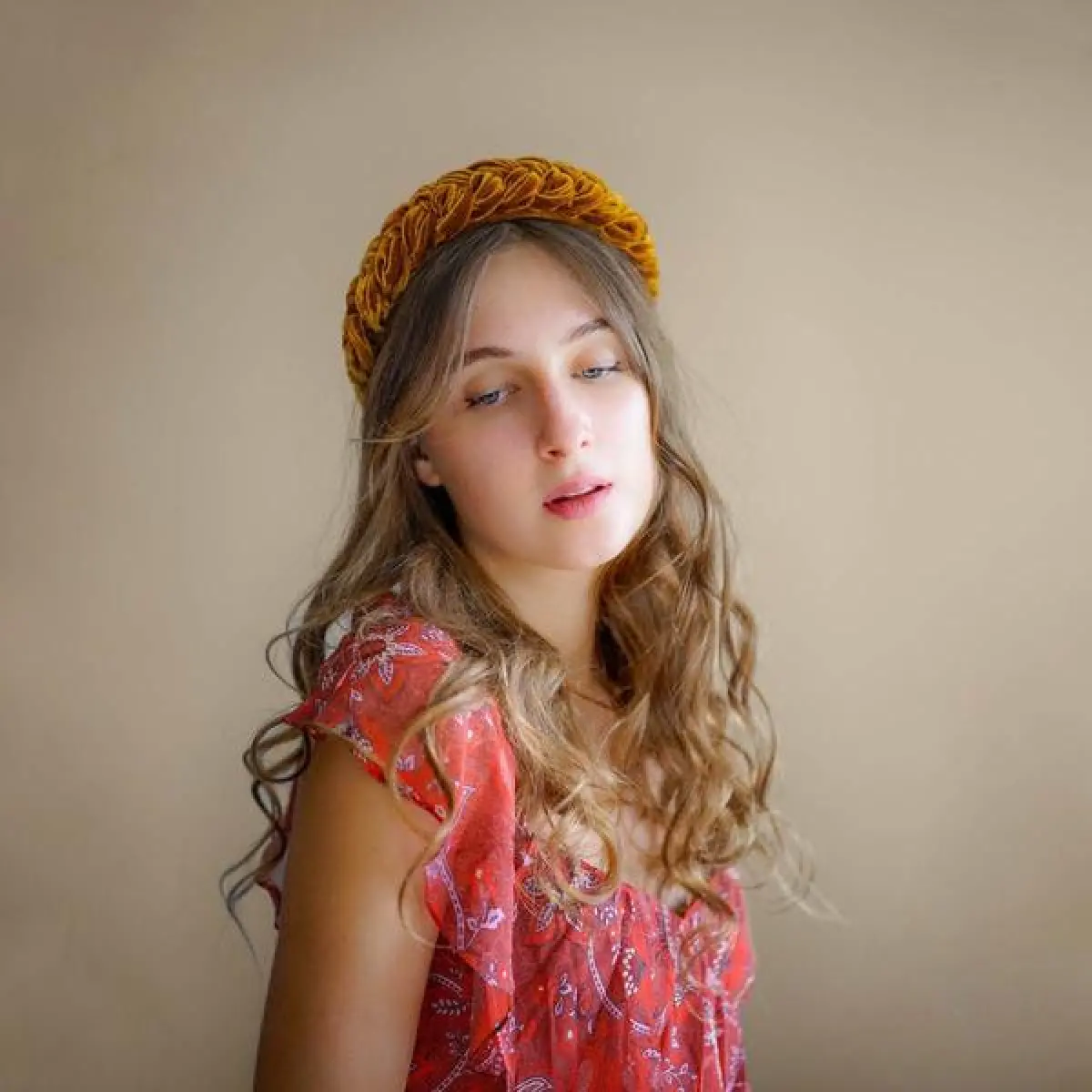 Slim velvet toffee headband Accessories emerging designer Coveti
