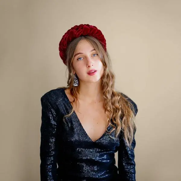 Tanya Litkovska women’s velvet mooseberry headband Accessories black velvet headband Coveti