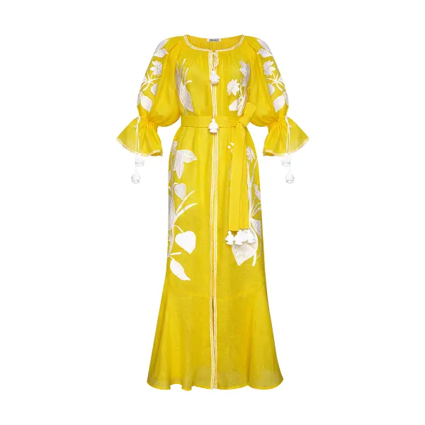 Eden Yellow Maxi Dress Clothing curated marketplace Coveti