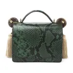 Ritzy python beaded top handle box bag Bags bag Coveti