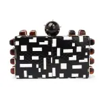 Ritzy python beaded top handle box bag Bags bag Coveti