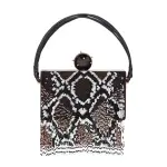 Ritzy python beaded top handle box bag Bags bag Coveti