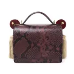 Ritzy python beaded top handle box bag Bags bag Coveti