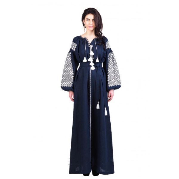 Solomia blue maxi dress Clothing curated marketplace Coveti