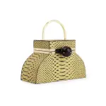 Hailey gold embossed snake bag Bags bag Coveti