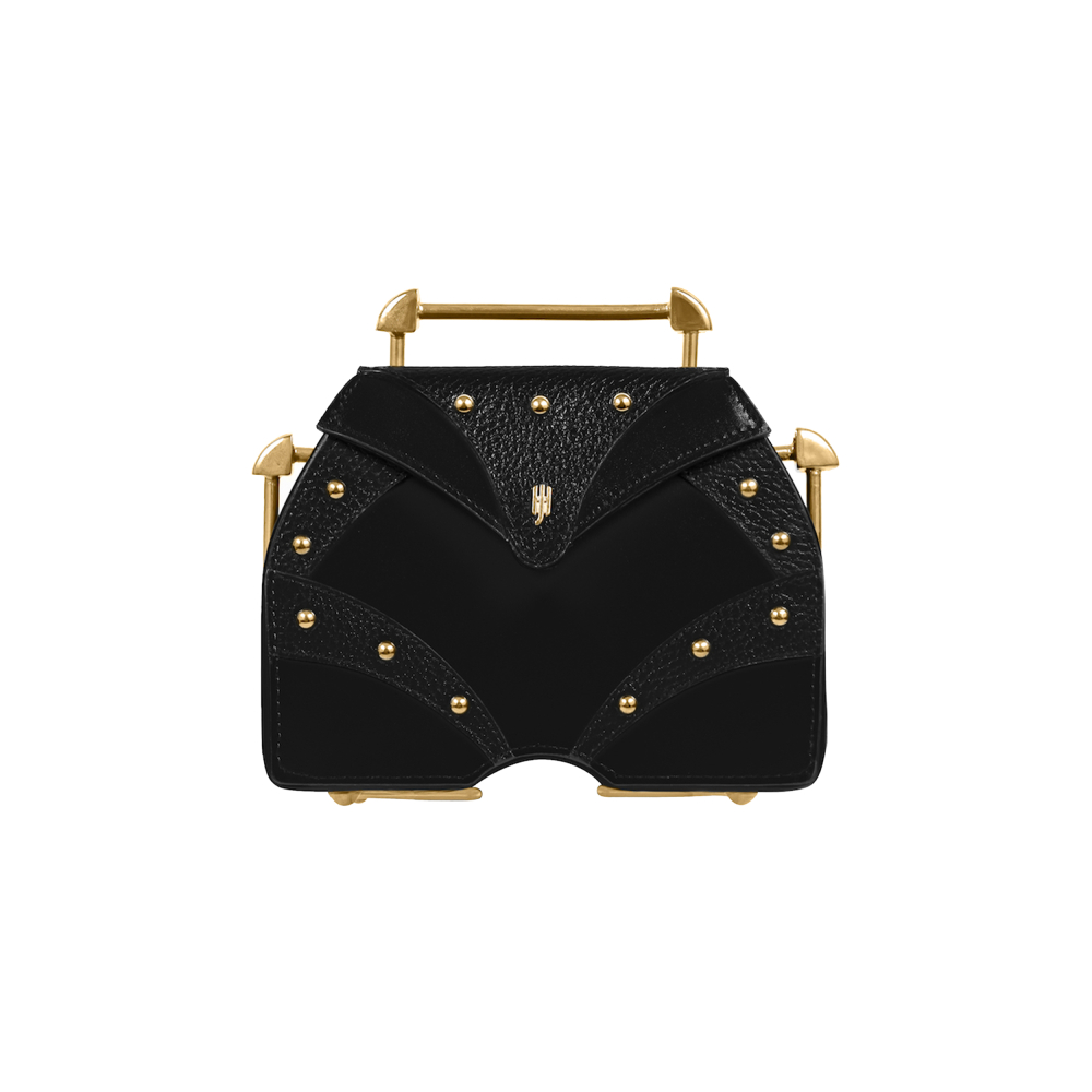 Vault black and gold mini bag Coveti