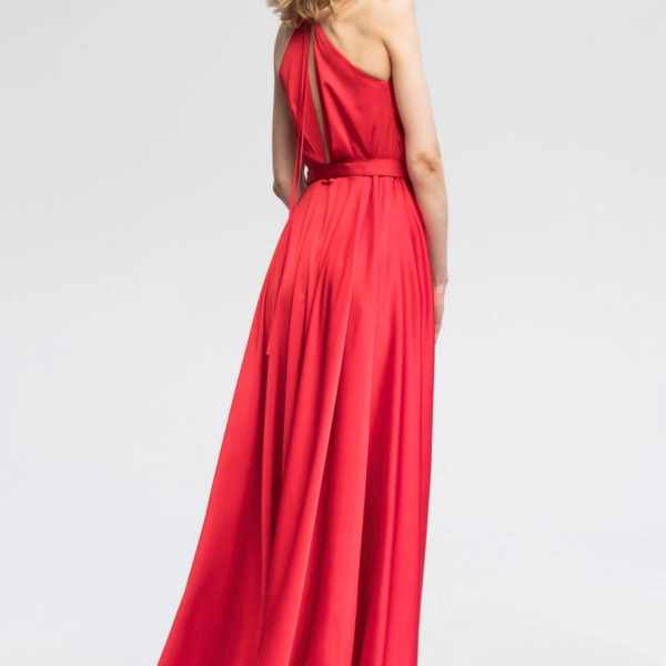 Satin maxi red dress Clothing Angelika Józefczyk Coveti