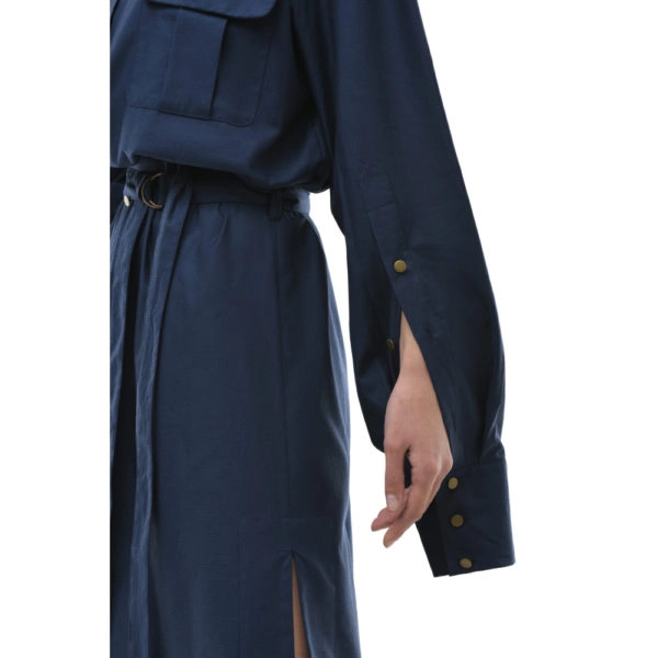 Alexa long blue shirtdress Clothing emerging designer Coveti