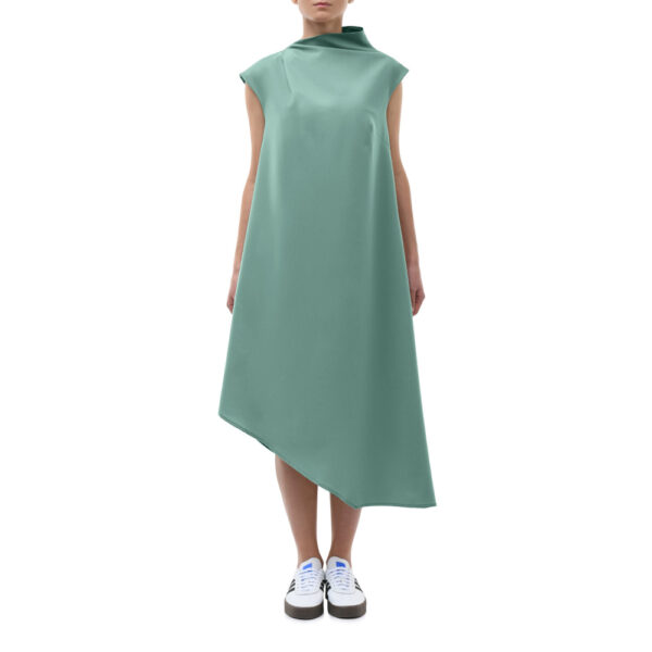 Magda asymmetric green dress Clothing dress Coveti