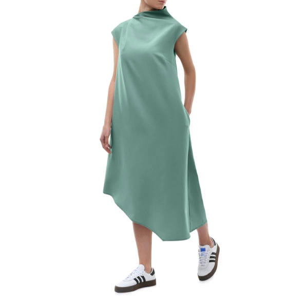 Magda asymmetric green dress Clothing dress Coveti