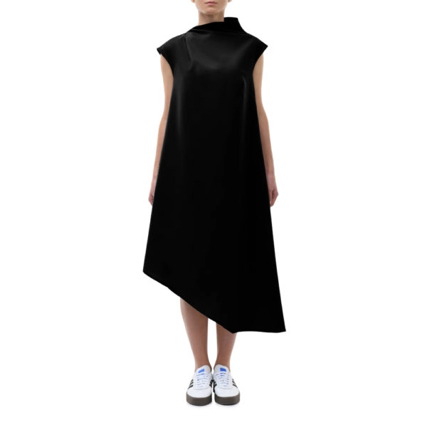 Magda asymmetric black dress Clothing dress Coveti