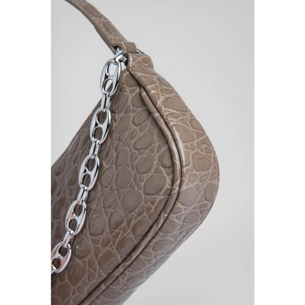 Mini mud circular croco embossed leather bag Bags bag Coveti