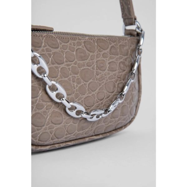 Mini mud circular croco embossed leather bag Bags bag Coveti