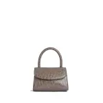 Mini mud circular croco embossed leather bag Bags bag Coveti