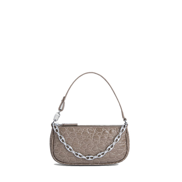 Mini mud circular croco embossed leather bag Bags bag Coveti