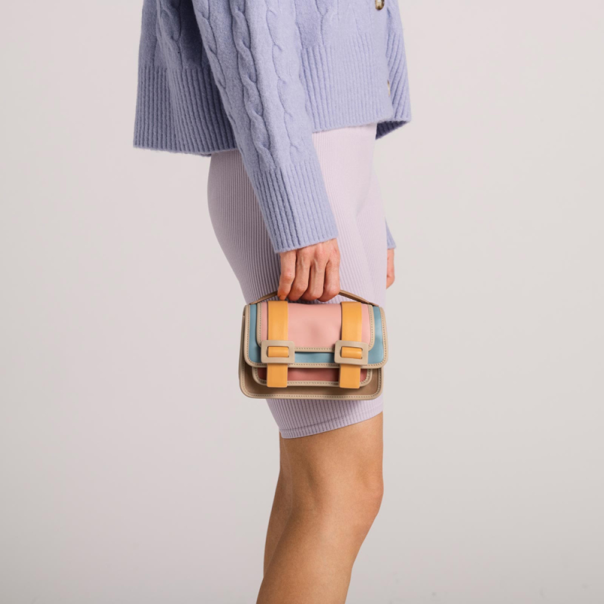 Small naomi lizard effect brown bag Bags bag Coveti