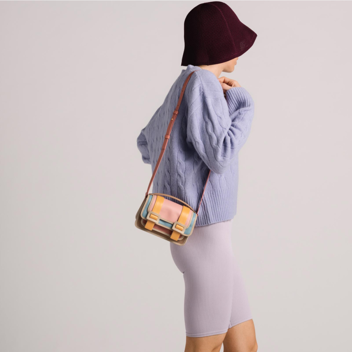 Small naomi lizard effect brown bag Bags bag Coveti