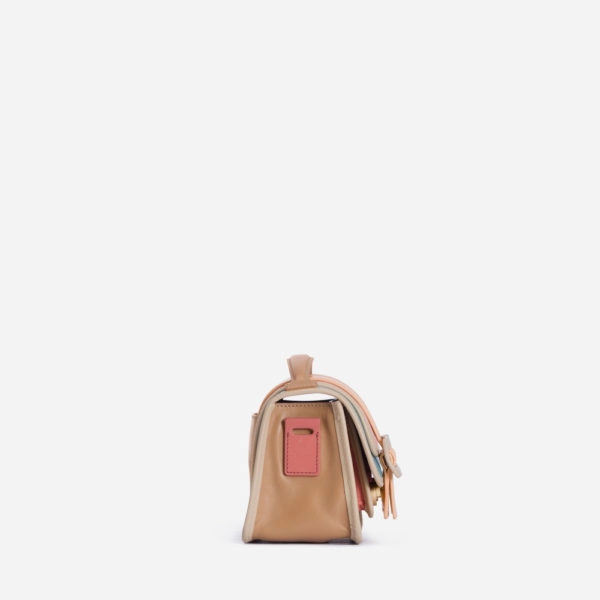Small naomi lizard effect brown bag Bags bag Coveti