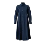 Buttoned slits navy blue shirtdress Clothing curated marketplace Coveti