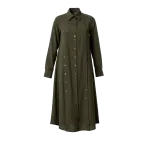 Buttoned slits khaki shirtdress Clothing curated marketplace Coveti