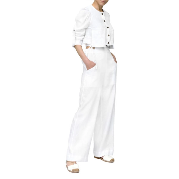 Marie linen short jacket Clothing emerging designer Coveti