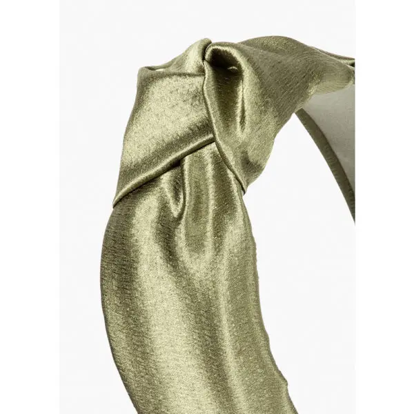 Attica headband in sage grosgrain Accessories designer Coveti