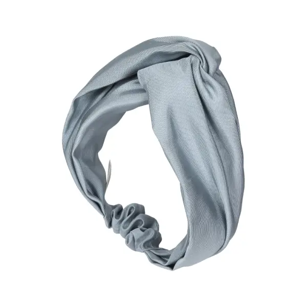 Jennifer Behr Novarella turban in silk faille seafoam headband