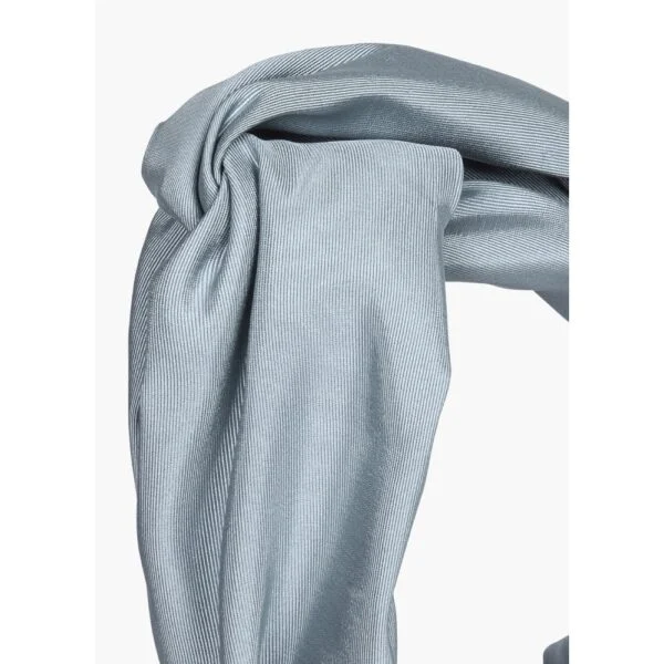 Jennifer Behr Novarella turban in silk faille seafoam headband, view 4