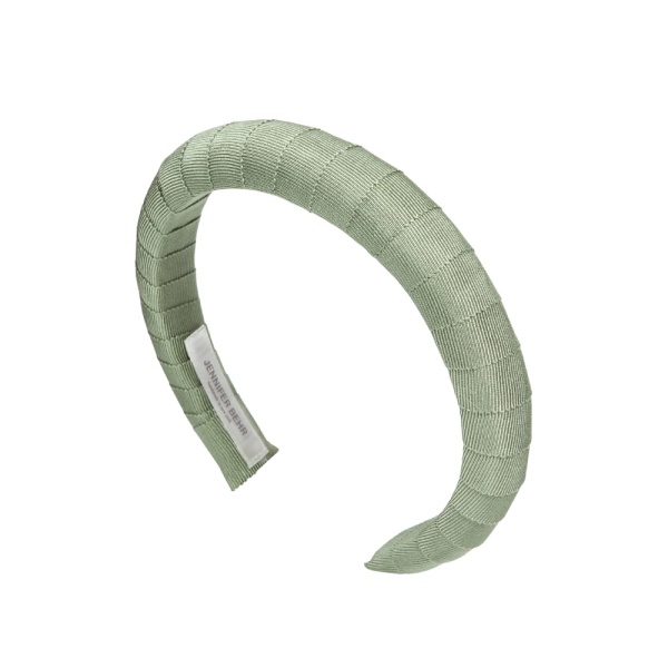 Attica headband in sage grosgrain Accessories designer Coveti