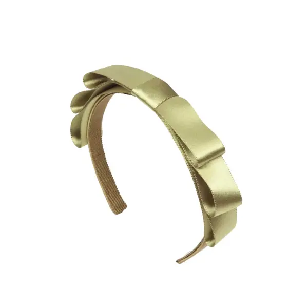 Attica headband in sage grosgrain Accessories designer Coveti