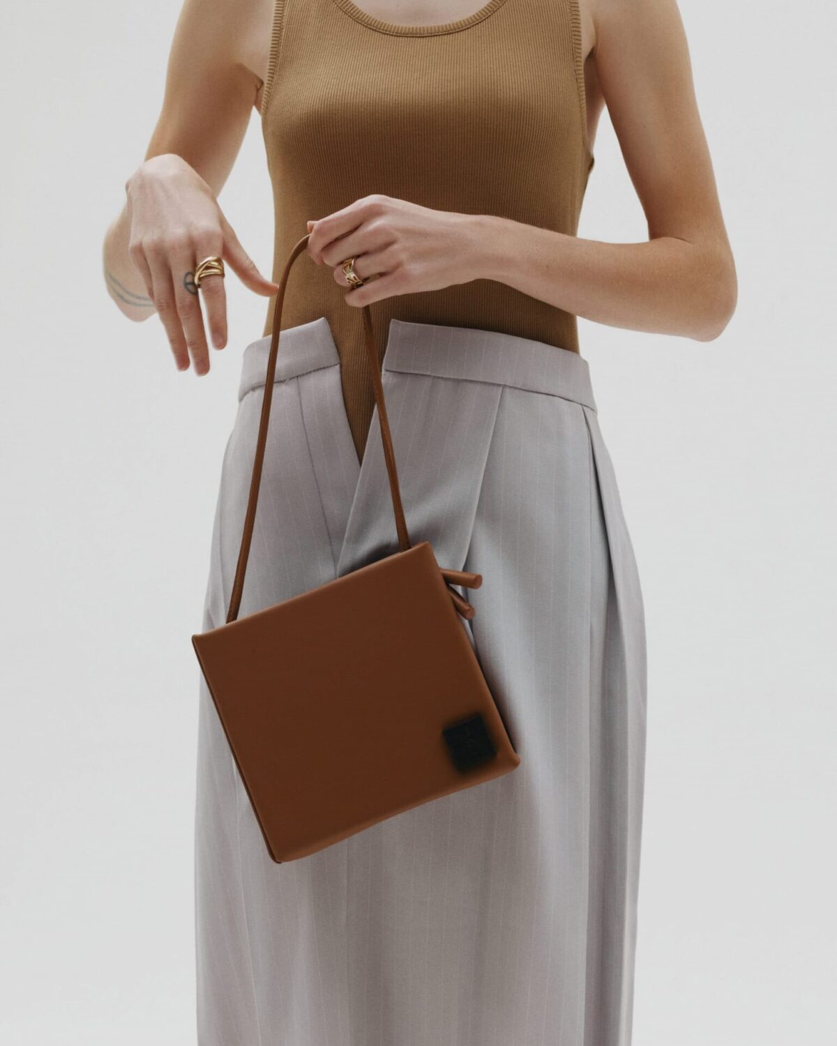 Square brown bag Bags bag Coveti