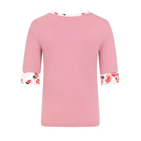 Dusky Pink Peony Sleeve Top Clothing Designer top Coveti