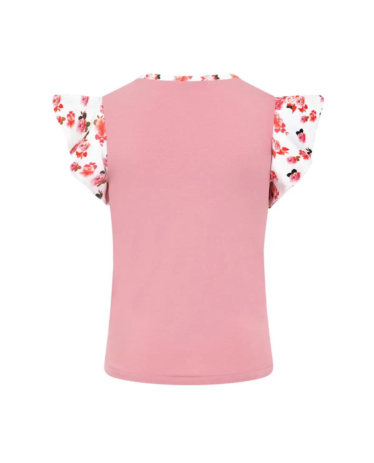 Dusky Pink Peony Ruffle Top Clothing designer Coveti