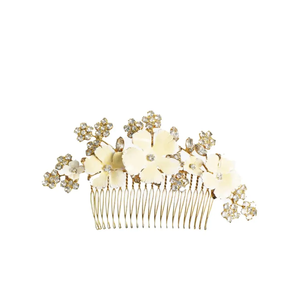 Marveille Champagne comb Accessories Bridal Coveti