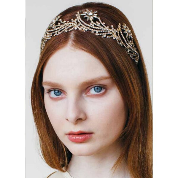 Marveille Champagne comb Accessories Bridal Coveti