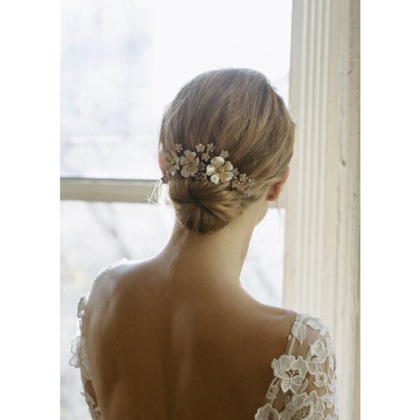 Marveille Champagne comb Accessories Bridal Coveti