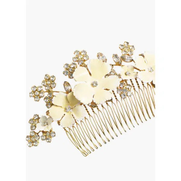 Marveille Champagne comb Accessories Bridal Coveti