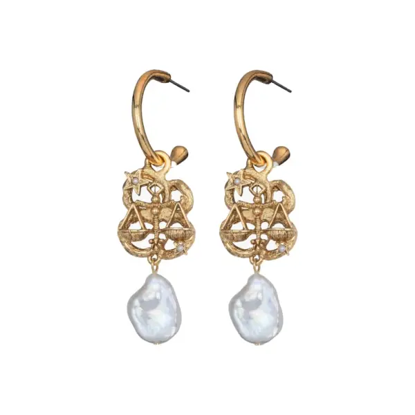 Exclusive zodiac libra earrings Earrings Bridal Coveti