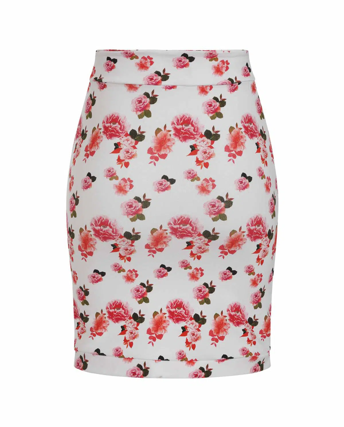 Pink Peony Jersey Skirt Clothing cotton jersey Coveti