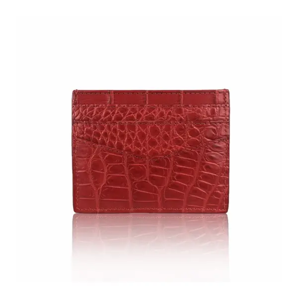 Crocodile matte tan cardholder Accessories Bangkok Bootery Coveti