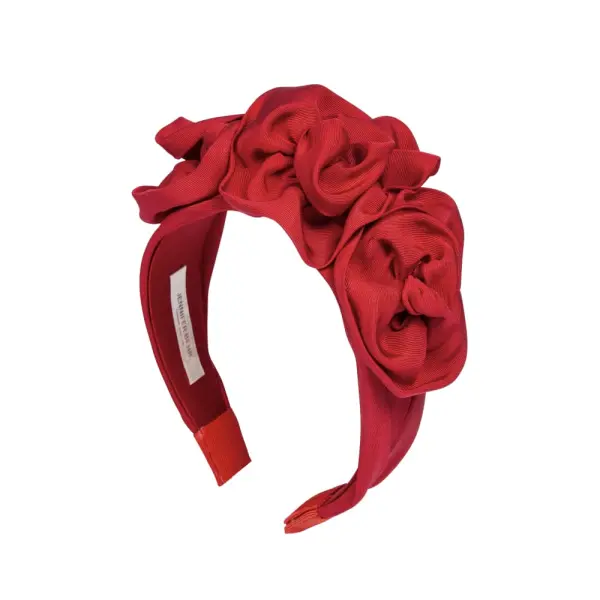 Triple rosette in silk faille headband Accessories Bridal Coveti