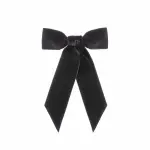 Wide velvet bow barrette Accessories bow Coveti