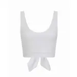 White Lace Back Crop Top Clothing crop top Coveti
