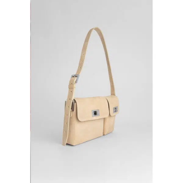 Billy cappuccino suede leather bag Bags bag Coveti