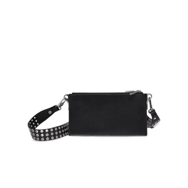 Pierced cross body black bag Bags bag Coveti