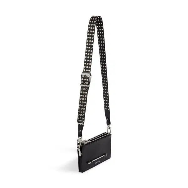 Pierced cross body black bag Bags bag Coveti