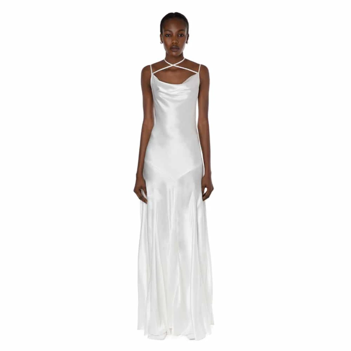 Ottawa cowl neck satin gown Clothing dress Coveti