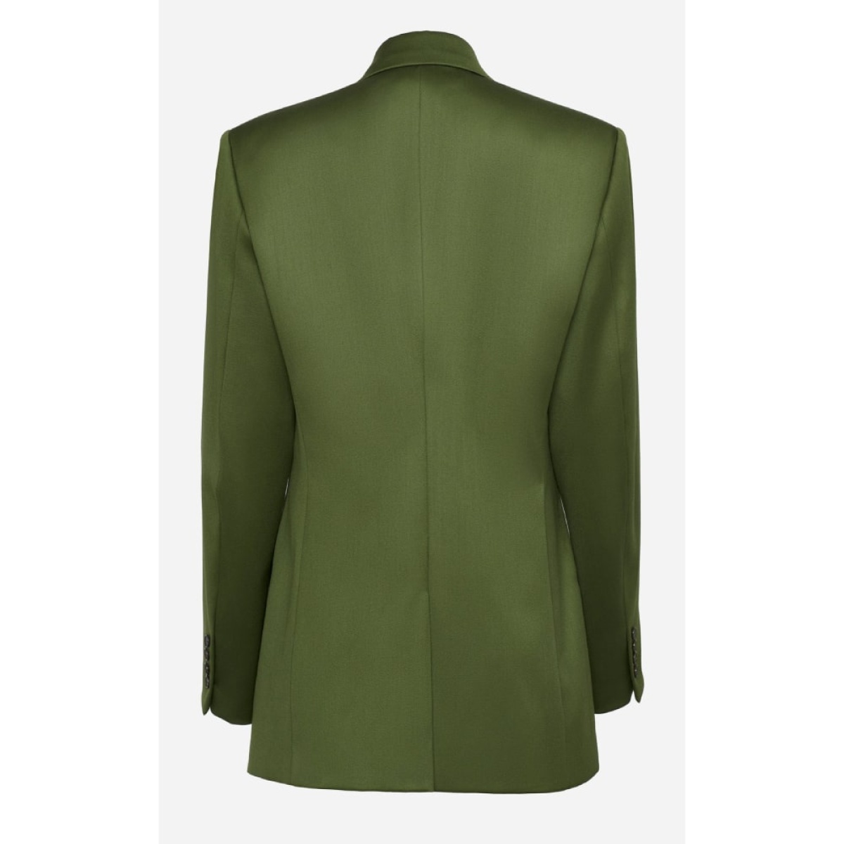 Wool satin faille double breasted jacket with peak lapel Clothing exclusive design Coveti